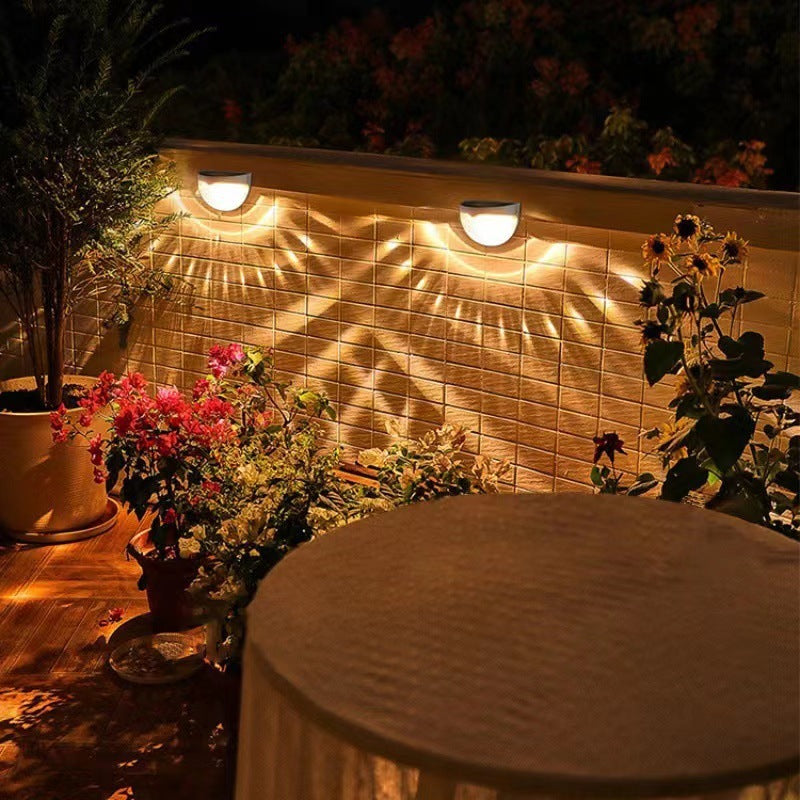 Solar Semicircle Wall Lamp Fence Lamp Stair Light