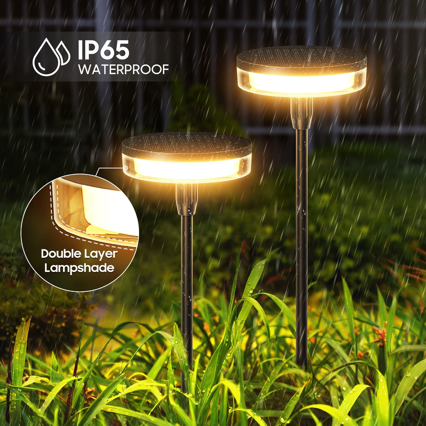Solar Powered Swing LED Stake Light – Waterproof Garden Decoration Lamp for Lawn, Villa & Landscape