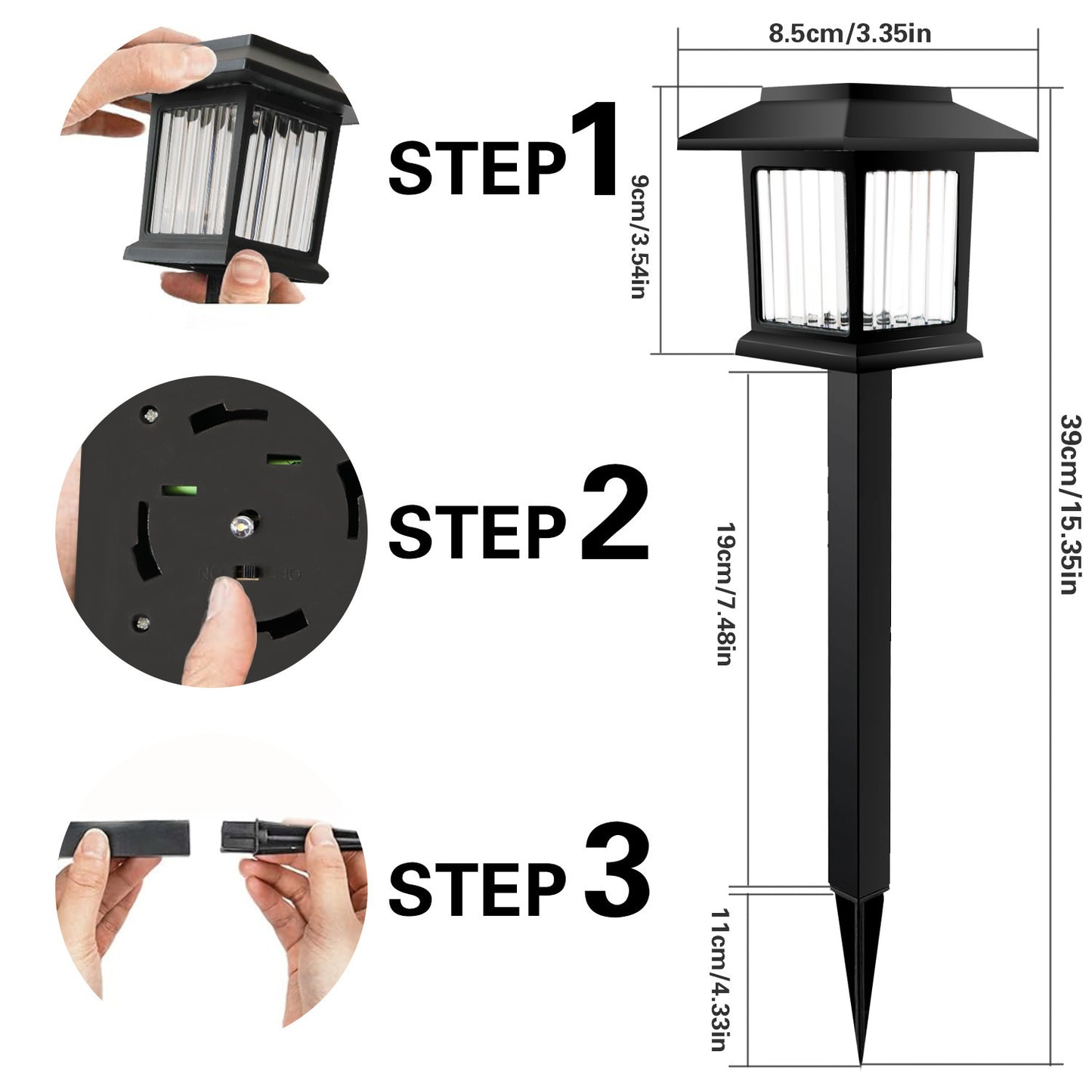 New Outdoor Rainproof Solar LED Lawn Lamp Small Apartment Light Small Square Small GD Garden Lamp