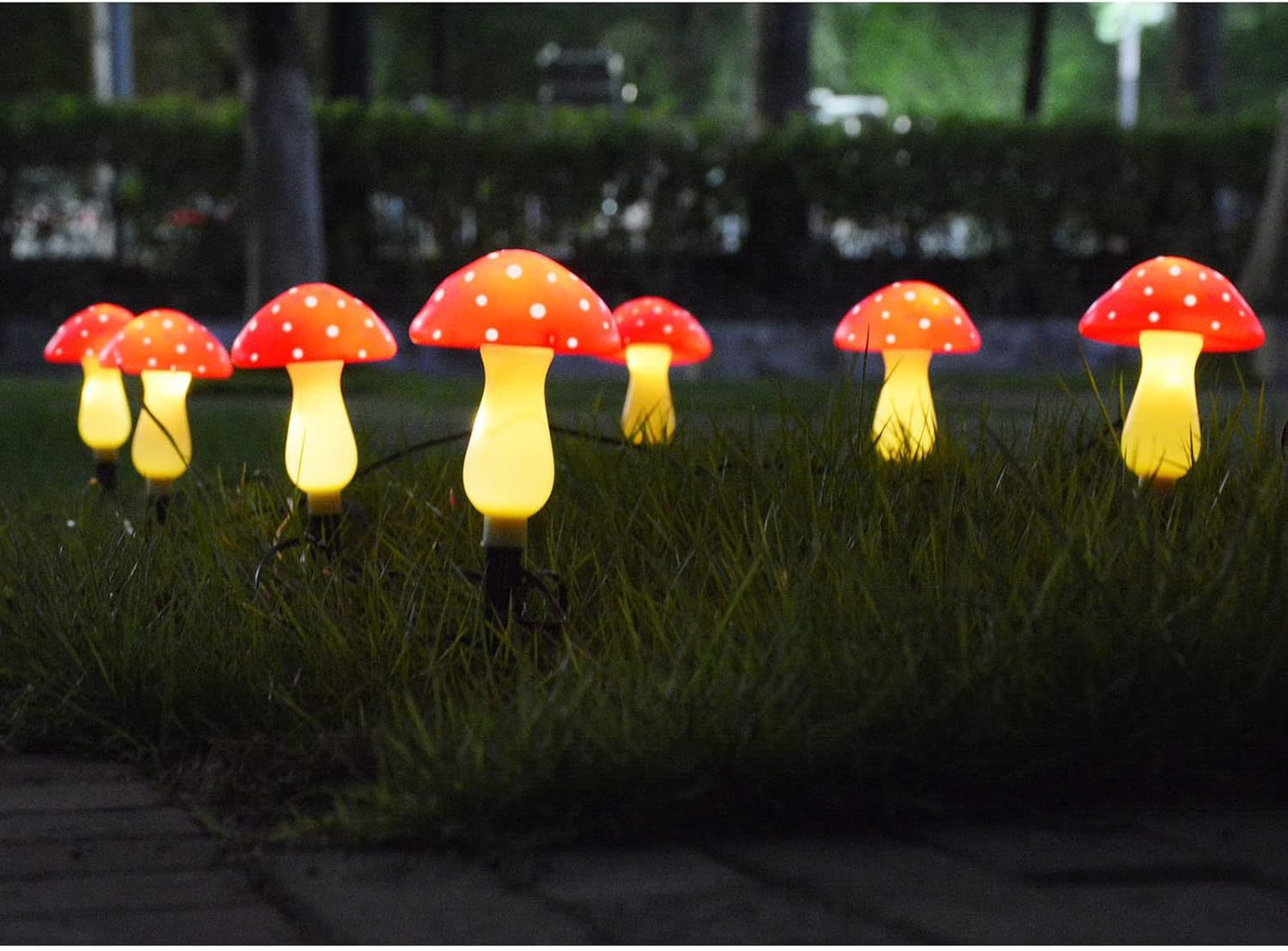 Solar luminous mushroom lamp, outdoor waterproof courtyard park lawn light