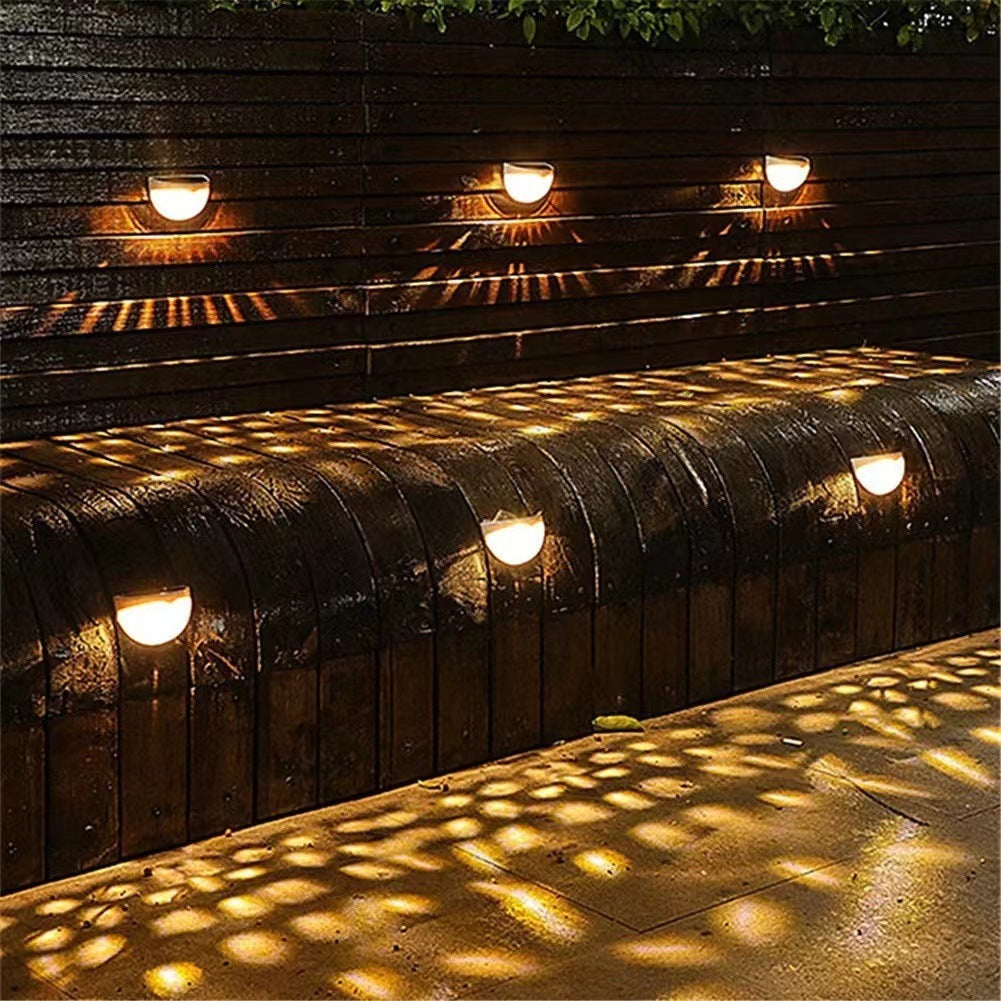 Solar Semicircle Wall Lamp Fence Lamp Stair Light