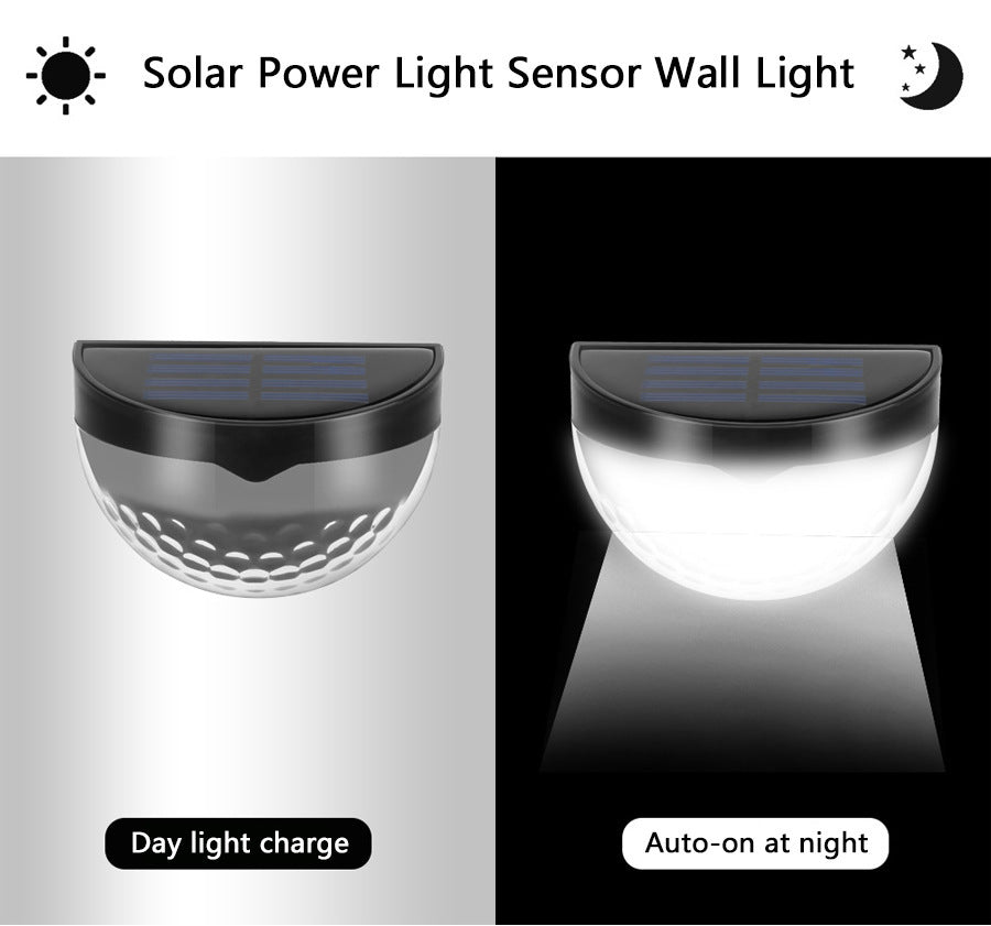 Solar Semicircle Wall Lamp Fence Lamp Stair Light