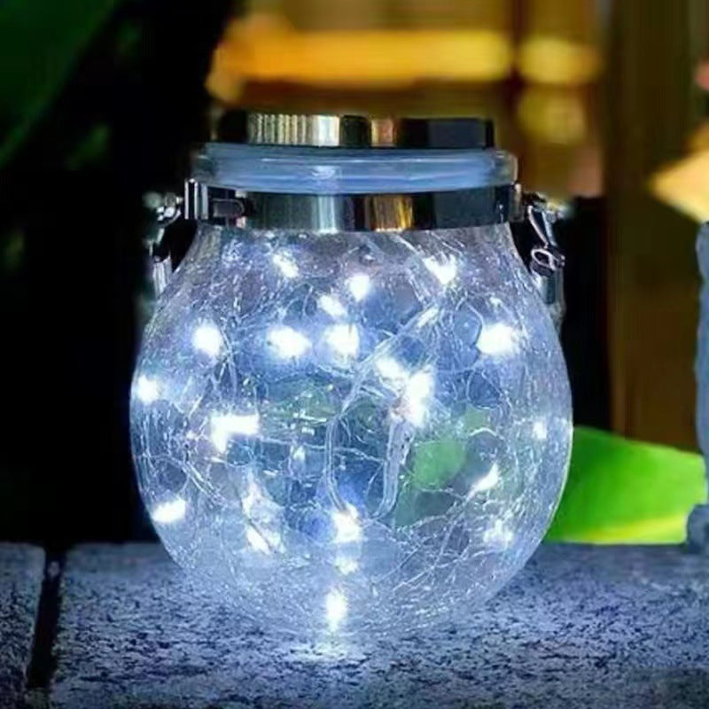 Solar Crack Bottle Light Mason Bottle Villa Courtyard Garden Yard Balcony Hanging Tree Wishing Lamp