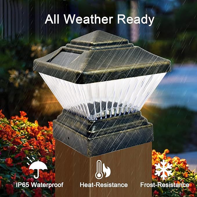 Solar Post Light, Suitable for Doorway, Courtyard, Lawn, Garden