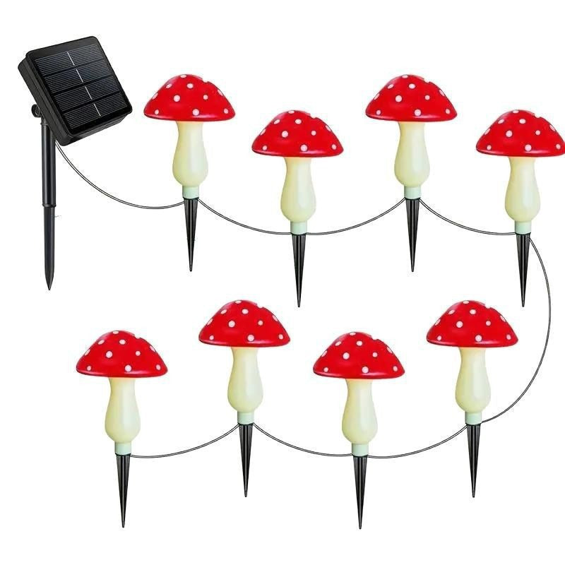 Solar luminous mushroom lamp, outdoor waterproof courtyard park lawn light