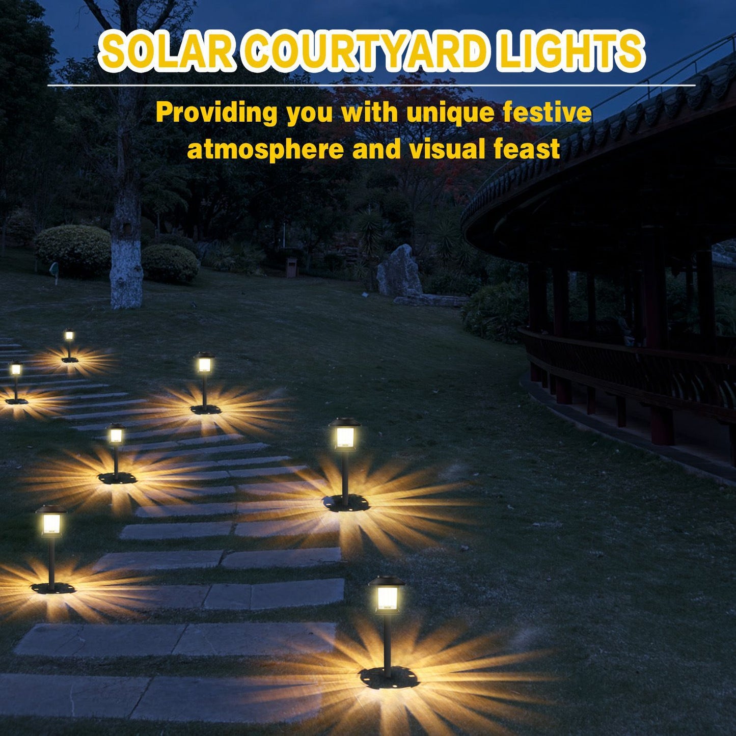 New Outdoor Rainproof Solar LED Lawn Lamp Small Apartment Light Small Square Small GD Garden Lamp
