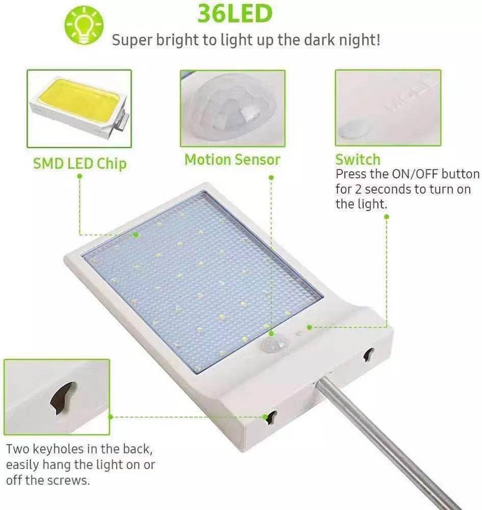 Solar Light Outdoor Wall Light, Waterproof Outdoor LED Sensor Light