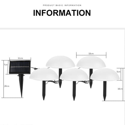 Solar One-Drag Five-Hemisphere Lights Outdoor LED Lights
