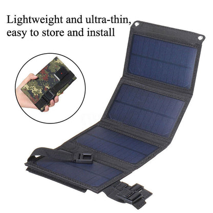10W Foldable Solar Panel | USB Solar Charger | Portable Outdoor Power Bank | Solar Camping Kit