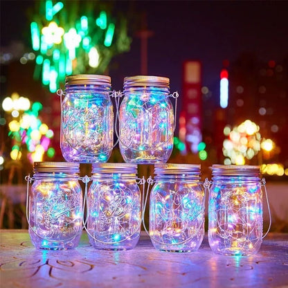 Solar Crack Bottle Light Mason Bottle Villa Courtyard Garden Yard Balcony Hanging Tree Wishing Lamp