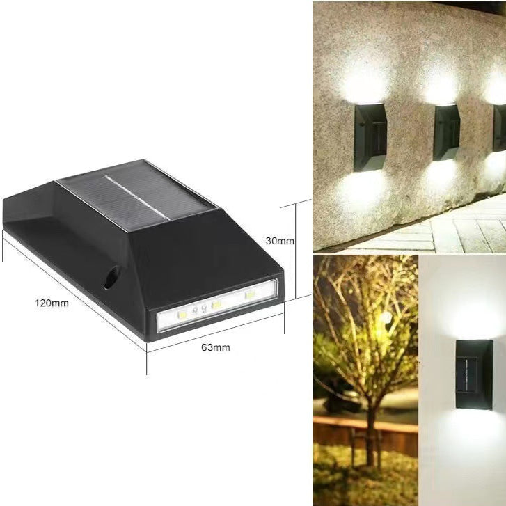 Solar Wall Light, Outdoor IP65 Protection Garden Courtyard Stair Decoration Fence Light