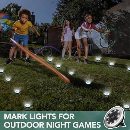 Lampe solaire d'extérieur à 8 LED en acier inoxydable, éclairage de jardin, de pelouse, de chemin
