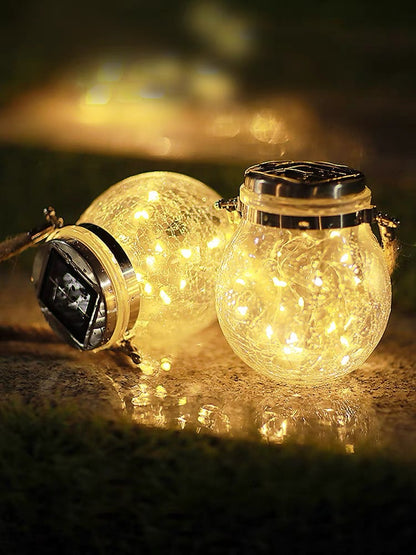 Solar Crack Bottle Light Mason Bottle Villa Courtyard Garden Yard Balcony Hanging Tree Wishing Lamp