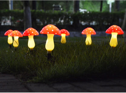 Solar luminous mushroom lamp, outdoor waterproof courtyard park lawn light