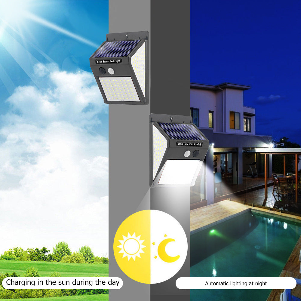 Solar Human Body Sensor Wall Light Outdoor Indoor Garden LED Light