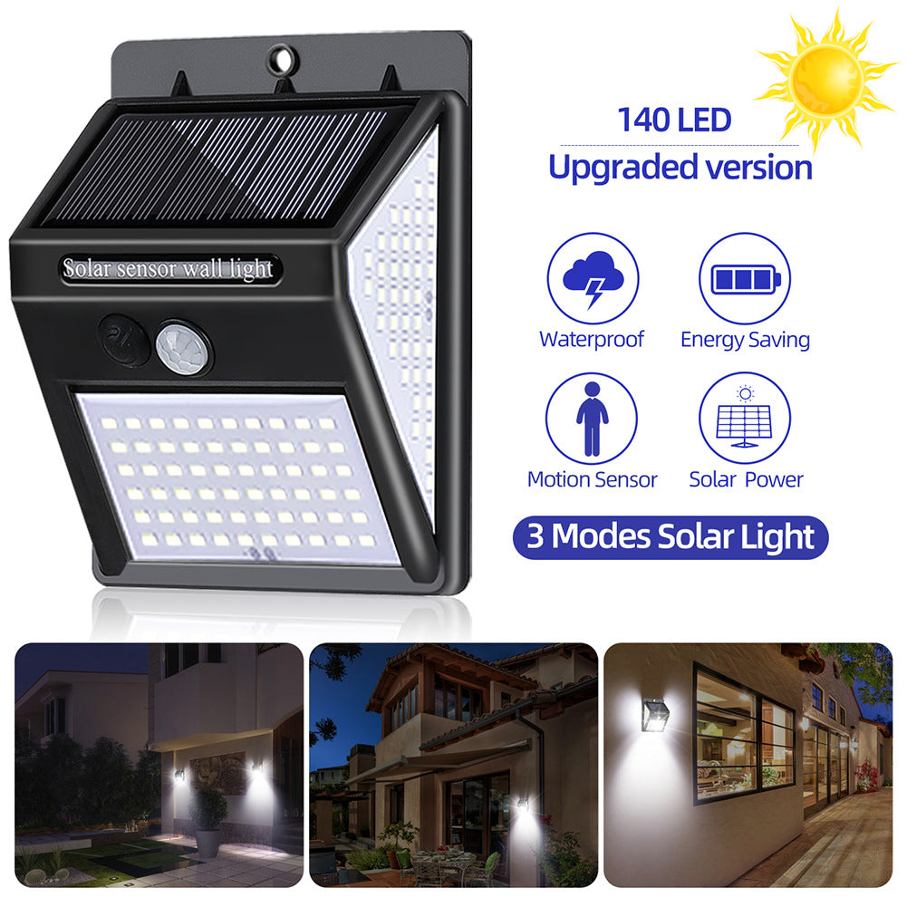Solar Human Body Sensor Wall Light Outdoor Indoor Garden LED Light