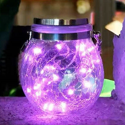 Solar Crack Bottle Light Mason Bottle Villa Courtyard Garden Yard Balcony Hanging Tree Wishing Lamp