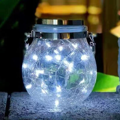 Solar Crack Bottle Light Mason Bottle Villa Courtyard Garden Yard Balcony Hanging Tree Wishing Lamp