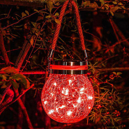 Solar Crack Bottle Light Mason Bottle Villa Courtyard Garden Yard Balcony Hanging Tree Wishing Lamp
