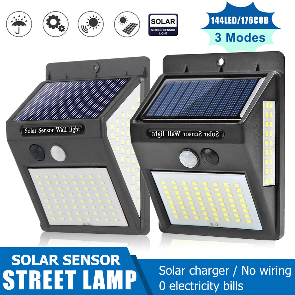 Solar Human Body Sensor Wall Light Outdoor Indoor Garden LED Light