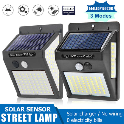 Solar Human Body Sensor Wall Light Outdoor Indoor Garden LED Light