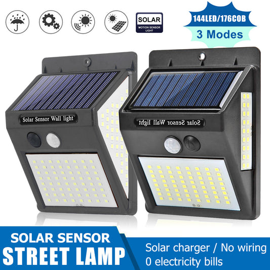 Solar Human Body Sensor Wall Light Outdoor Indoor Garden LED Light