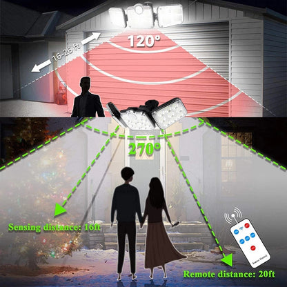 Solar Remote Control Induction Led Garden Lamp Home Garage Street Lamp
