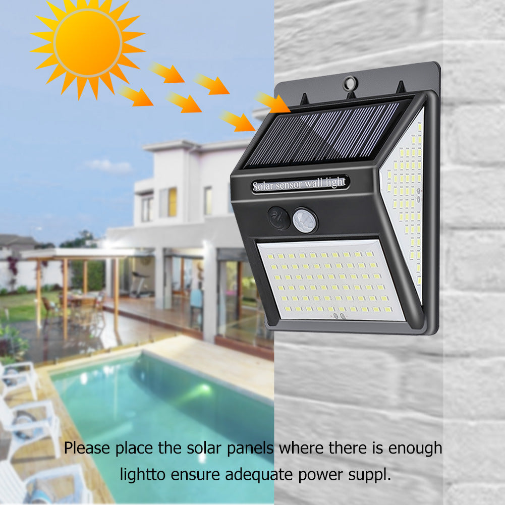 Solar Human Body Sensor Wall Light Outdoor Indoor Garden LED Light